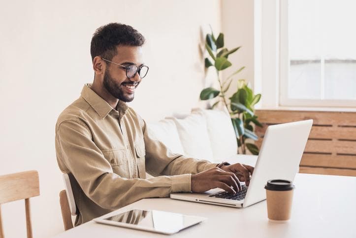 Man working at computer