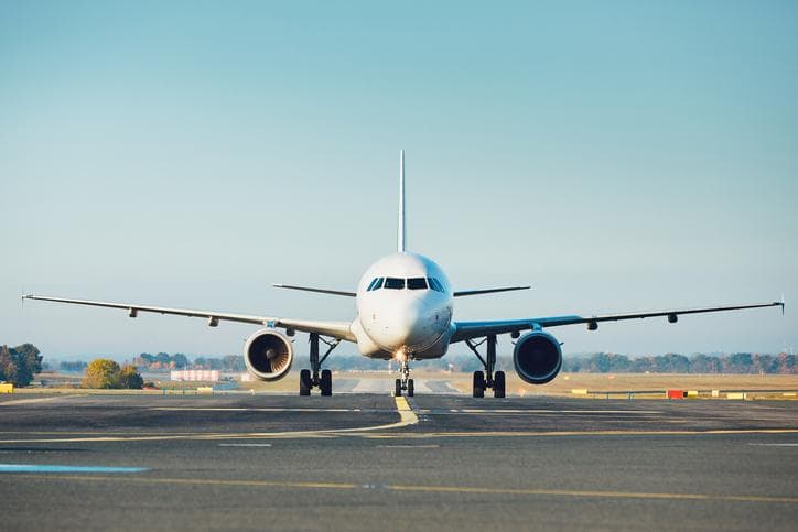 Airplane on a runway