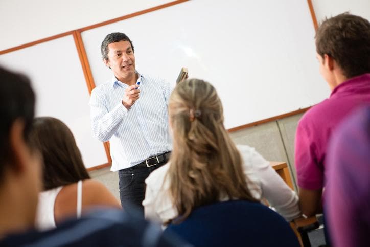 Teacher in class